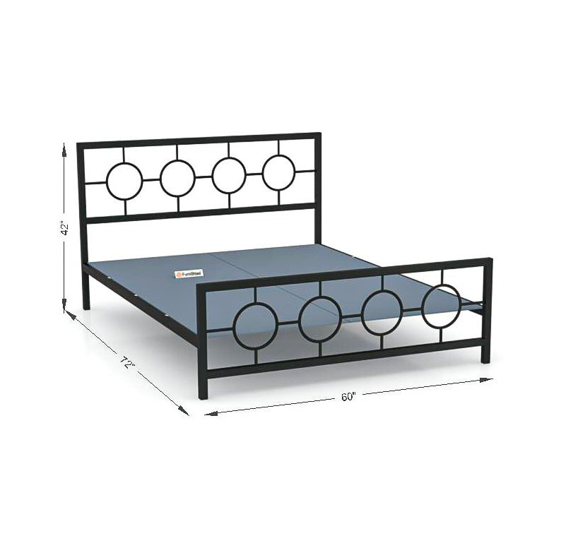 MetalCraft Durable Design Minimal Iron Bed - Furnishiaa -  -